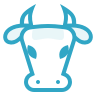 Turqouise Cow Icon